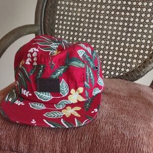 Floral Red Van Cap
